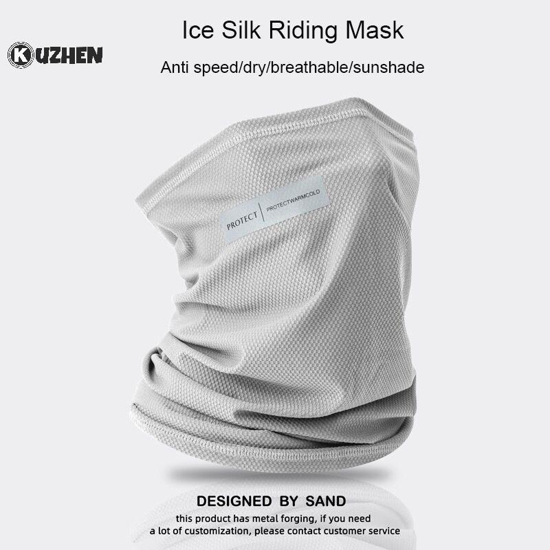 KUZHEN Ice Silk Sweat Collar Sunblo Ne Mask Thoáng khí Qui Sấy khô Mặt nạ thể thao ngoài trời có thể giặt được để đi xe đạp và đi bộ đường dài HOT