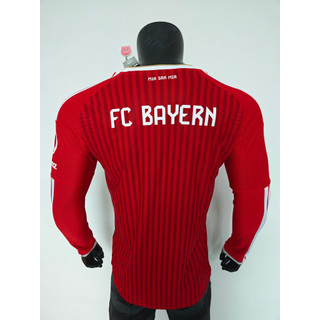 Áo dài tay cầu thủ sân nhà Bayern 2026-27 mới, Tên & Số tùy chỉnh, Vải thoáng khí cao cấp, S-3XL