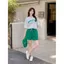 Bộ đồ thường ngày thời trang mùa hè dành cho nữ Quần áo nữ cỡ lớn dáng rộng hợp thời trang phiên bản Hàn Quốc Quần short in chữ Bộ đồ hai mảnh