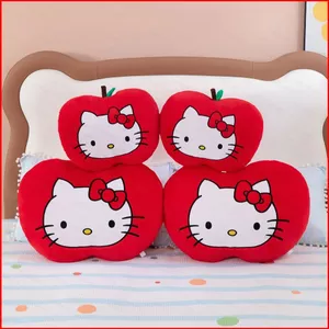 BH2 Sanrio Hello Kitty Plushie Hoạt Hình Dễ Thương apple Cotton Đồng Hành Búp Bê Gối Mềm HB2