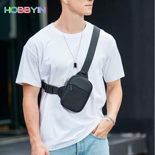 Túi đeo ngực nam HOBBYIN, Túi đeo chéo đeo vai bằng vải Canvas, Gói đeo chéo Mini thể thao nam