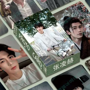 55 Chiếc Zhang Linghe Ngôi Sao Ngoại Vi Hộp Thẻ Nhỏ Có Cạnh Độ Nét Cao 3 Inch Lomo Card Mingxin Quà Tặng Sinh Nhật