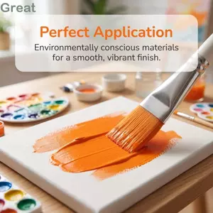 GREAT 6 CÁI Halloween Body Paint, Bộ sơn mặt công thức nhẹ bằng sợi nylon mềm mại, thậm chí tô màu mịn màng Payoff Tay cầm trắng Bàn chải nghệ thuật nylon Sân khấu Triển lãm sân khấu