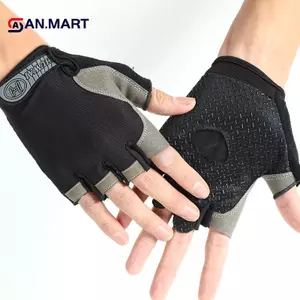 AN.MART Găng Tay Nửa Ngón Tập Gym Thể Dục Chống Trơn Trượt Nam Nữ Gel Pad Găng Tay Guantes Tập Gym Đi Xe Đạp Găng Tay Ngón Phụ Kiện Xe Đạp VN