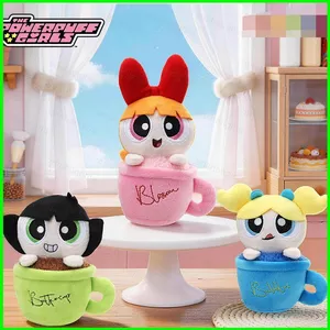 PS1 The Powerpuff Girls Blossom Buttercup Plushie Black Coffee Phiên bản đặc biệt Túi búp bê sang trọng Charm SP1