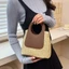 2026 Phong Cách Mới Retro Màu Sắc Tương Phản Túi Rơm Nữ Mùa Hè Tay Dệt Túi Tote Thời Trang Đơn Giản Túi Xách Một Vai