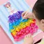 MỚI 1 Bộ Quà Tặng Sinh Nhật Cho Trẻ Em Bé Gái Trẻ Em Vải Poking Nghệ Thuật DIY Xếp Hình Đâm thủng Bộ Tranh Thủ Công Đồ Chơi Công Chúa Poke Board Stiers SKY