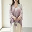 Khăn choàng nữ PYCOU, Áo len cardigan dân tộc cổ điển rỗng, tua rua Viền ren bọc dệt kim quấn tua rua phong cách nghỉ mát