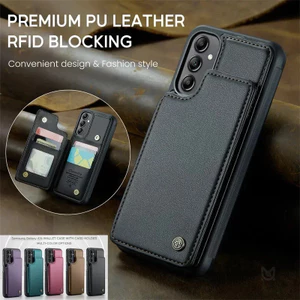 Ốp Lưng Cho Samsung Galaxy A57 A37 A17 A56 A36 A26 A16 A15 Bao Da Khe Cắm Thẻ Ví Đứng