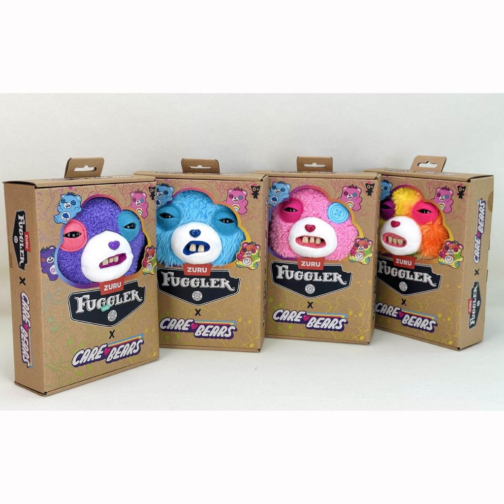SQ5 Fugglers x Care Bears Plushie Share Cheer Bear Xấu xí Quái vật dễ thương Hộp mù sang trọng Túi búp bê quyến rũ QS5