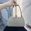 Túi Nữ Thời Trang Một Vai Messenger Nhẹ Sang Trọng Cao Cấp Túi Tối Retro Ngọc Trai Đẹp Full Kim Cương Tay