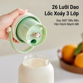 [Bảo hành 1 năm] Máy xay sinh tố VINZEO sử dụng công nghệ của Đức, sức chứa 1100ml-26 miếng Màn hình LED có thể nghiền bằng lưỡi siêu công suất