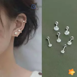 1 Đôi Bông Tai Zircon Cho Nữ Xương Tai Móng Tay Sụn Bông Tai Xoắn Ốc Bông Tai Trang Sức Cơ Thể Quà Tặng Mới