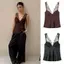 Áo ba lỗ nữ PYCOU, Áo hai dây ren cổ chữ V Satin, Áo không tay mùa hè đa năng phong cách cổ điển gợi cảm thời trang cho đường phố dự tiệc