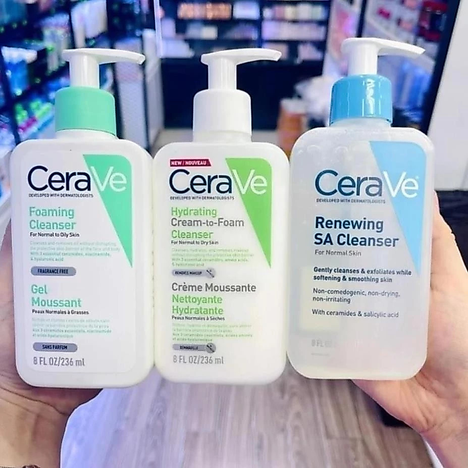 CeraVe Cleanser 236ml Chính Hãng – Sữa Rửa Mặt Được Bác Sĩ Da Liễu Khuyên Dùng - CV1