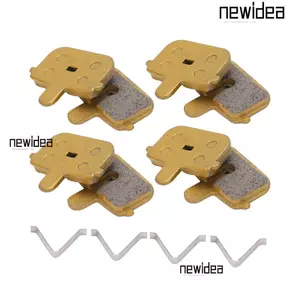 NEWIDEA 4 Bộ Má Phanh Đĩa, Với Má Phanh Đĩa Xe Đạp Màu Vàng Vòng Tròn, Má Phanh Xe Đạp Leo Núi Bằng Kim Loại Bền Đẹp Cho Xe Đạp Leo Núi, Xe Tay Ga Điện