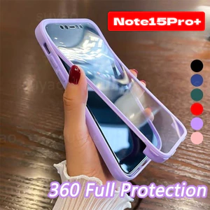 Dành cho Redmi Note 15 Pro Plus ProPlus 14 2026 Vỏ điện thoại Note15Pro + Bảo vệ hai mặt toàn thân 2 trong 1 360 Mặt trước + Mặt sau Vỏ chống sốc toàn diện Vỏ mềm