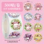Sanrio Niêm Phong Miếng Dán Trẻ Em Nữ Dễ Thương Tự Làm Sổ Tay Băng Cuộn Miếng Dán Tròn Phim Cắt Băng 6.7