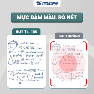 Combo 10 Bút Bi Thiên Long TL-105 Pro 027 Ngòi 0.5mm – Bút Bấm Thân Màu Pastel Thu Ngòi Thông Minh