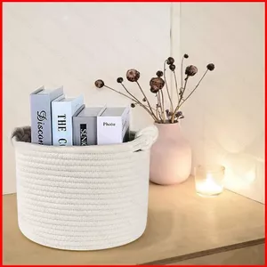 ST2 Giỏ đựng dây bông lớn Giỏ đựng đồ dệt Thùng đựng quần áo Giặt trang trí Lưu trữ nhà TS2