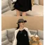 Plus Fat Extra Large Phong cách Hàn Quốc phối màu Áo thun dài tay dáng rộng mỏng hơn trông thường ngày