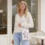 Túi Messenger GAVESTO, Túi đựng điện thoại đeo chéo thêu hoa chống rách, Dây đeo nhỏ có thể điều chỉnh dung tích lớn Túi đeo vai đi lại hàng ngày