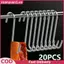 XUAN 20 Chiếc Thép Không Gỉ Hình Chữ S Móc Dụng Cụ Thịt Thịt Thịt Thịt Cho Hút Thuốc Thịt Nướng Chien BBQ Thịt Heo Xúc Xích Thịt Nướng Móc VN