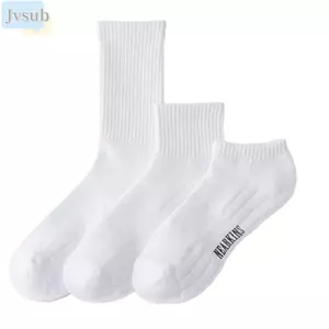 JVSUB 3 Đôi Tất Thể Thao, Tất Cotton Mềm Thoáng Khí, Tất Ngắn Mắt Cá Chân Chống Trơn Trượt Siêu Thấm Hút Cho Nam Nữ