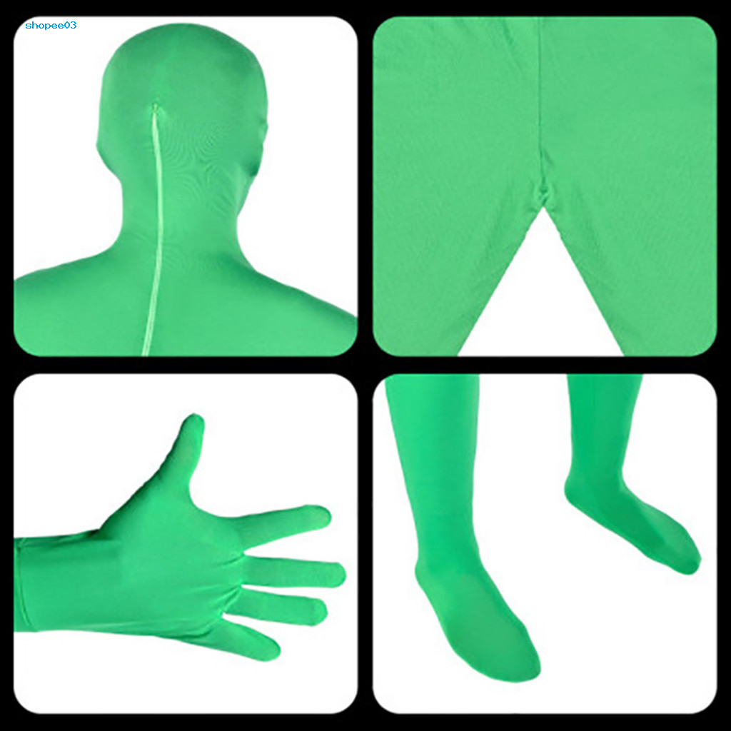 [Ky] Màu trơn Chroma Key Green Suit Kết cấu mịn màng