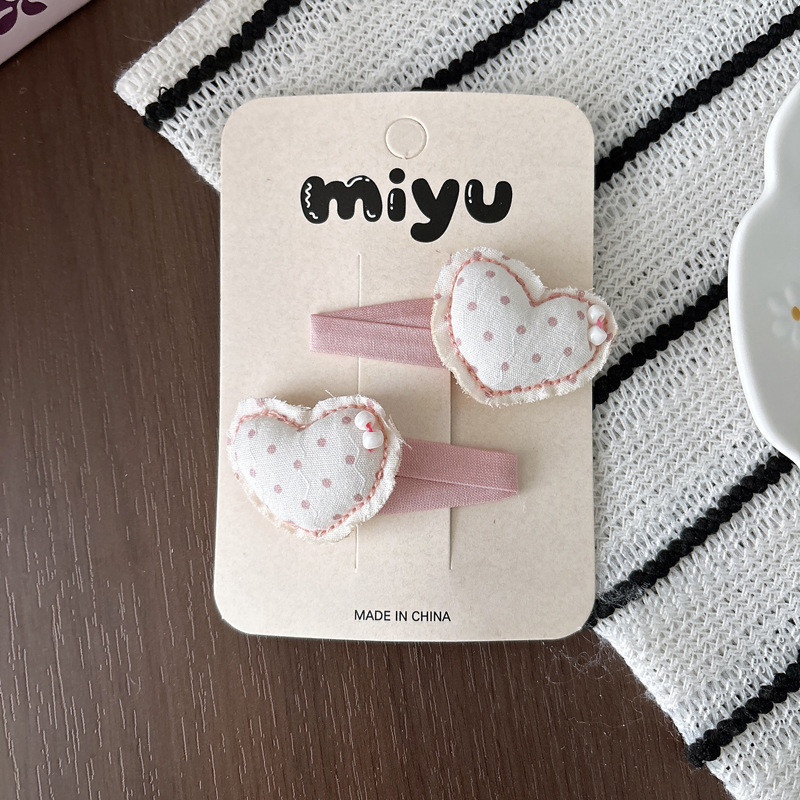Bộ kẹp tóc nơ hồng ngọt ngào Bộ phụ kiện tóc cho bé gái