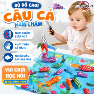 【SKISOPGO】Đồ Chơi Câu Cá Bằng Nỉ 3D,Trò chơi câu cá bằng vải có cốc xếp chồng,Phân loại màu sắc Đạo cụ giáo dục sớm