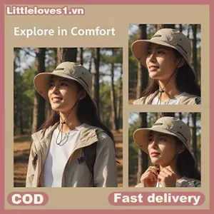 Littleloves1 Thời Trang Có Thể Gập Lại Dây Rút Mũ Người Cá Qui Sấy Chống Nắng Cho Đi Bộ Đường Dài Ngoài Trời Dã Ngoại VN