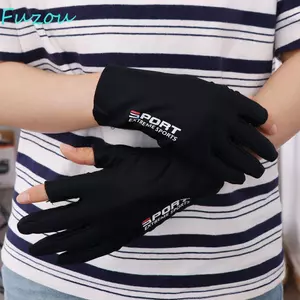 Găng tay câu cá FUZOU cho nam nữ, thoáng khí, chống nắng, nửa ngón dùng khi lái xe, đạp xe