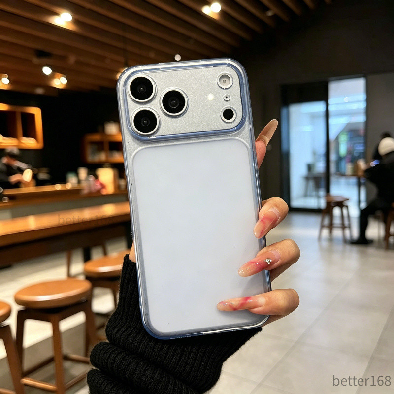 Bao Lưng Mềm Dẻo Viền Trong Lưng Mờ Không Bám Vân Tay Bảo Vệ Máy Toàn Diện IPhone 12 13 14 15 16 17 Pro Max