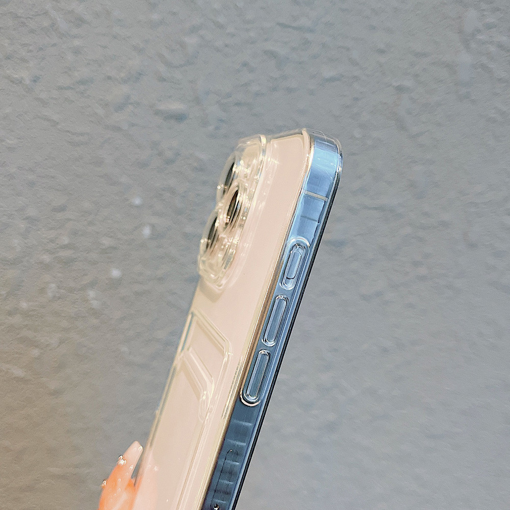 Ốp Điện Thoại Trong Suốt Có Hộp Đựng Thẻ Cho Xiaomi Redmi 9A 9C 10C 12 13 12C 13C 14C A1 A2 A3 A5 Note 8 Pro 10 11 12 13 14 Pro NOTE15 4G 5G POCO C61 C65 X5 X7