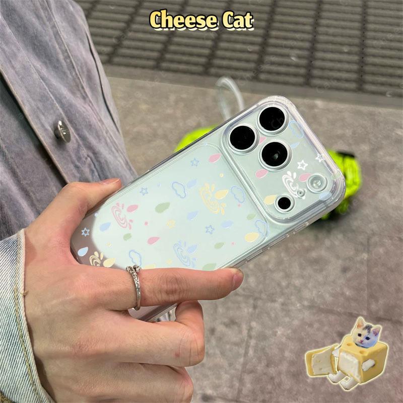 Ốp điện thoại bảo vệ toàn bộ ống kính hình giọt mưa đầy màu sắc cho iPhone 13 14 Xs XR 11 12 15 Plus 16 12 11 17 Pro Max