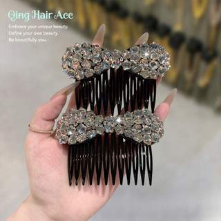 Phong Cách Hàn Quốc Chất Béo Năm Cánh Ngôi Sao Kim Cương Giả Nơ Chèn Lược Nữ Trán Tóc Xoăn Cao Cấp @ -