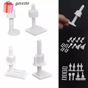 GAVESTO 1 Cặp Vít Sửa Chữa Ghế Vệ Sinh, Tấm Bọc Ghế Thay Thế Phụ Kiện Ghế Nắp Bản Lề Bu Lông Sửa Chữa, Phụ Kiện Phòng Tắm Nhựa Đa Năng Vít Vòng Đệm