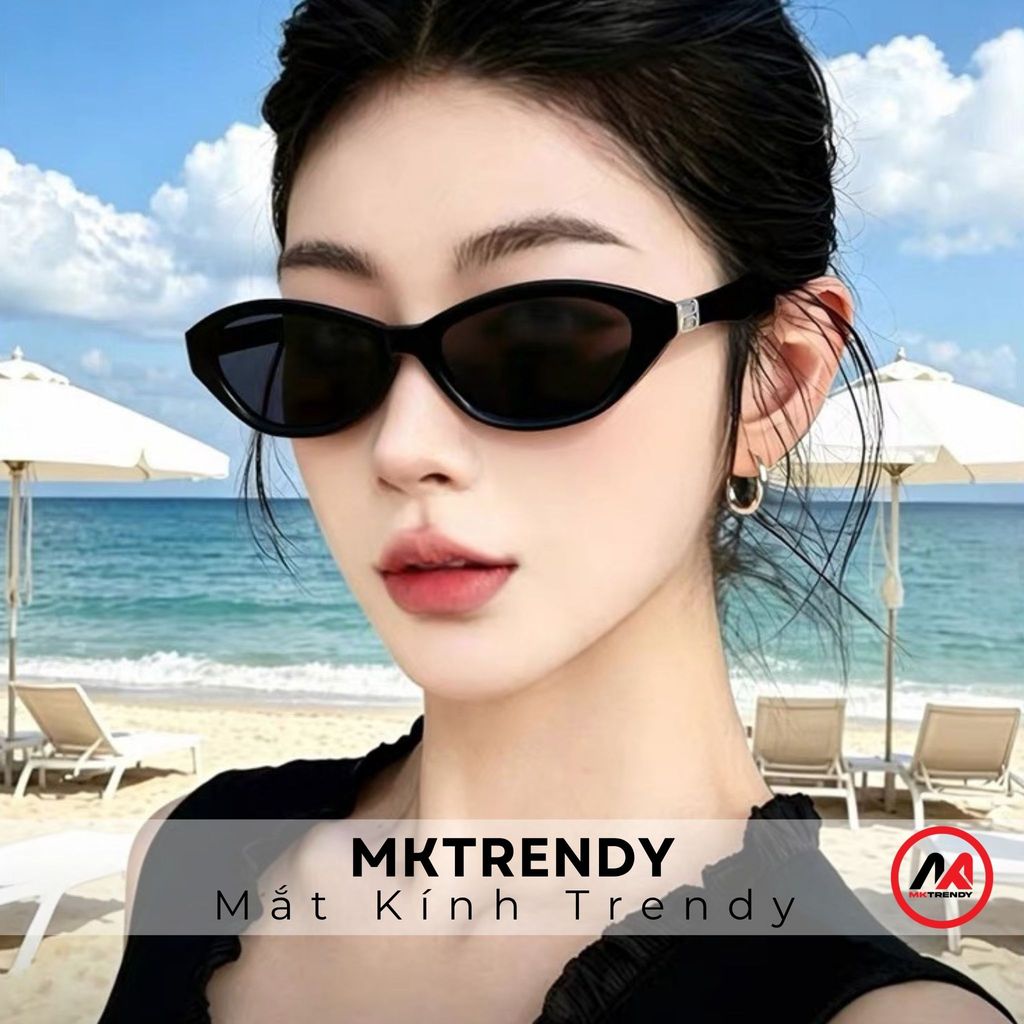 Kính râm mắt mèo MKTRENDY kính mát chống tia UV thời trang nam nữ phong cách Hàn Quốc sang trọng T604