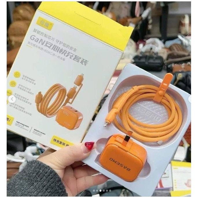 SẠC NHANH BASEMO 2 IN 1 30W 3 MÀU