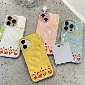 Ốp họa tiết nếp nhăn 3D thời trang Little God of Wealth cho Realme C63 C65S C55 C53 C51 NFC Note 50 C35 C33 C30 C25 C25S C21Y C25Y C21 Vỏ kẹo mềm