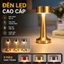 Đèn Bàn LED Hình Tạ Kim Loại, 3 Màu Ánh Sáng, Cổng Sạc USB, Thích Hợp Cho đầu Giường, Quán Cà Phê, Quán Bar