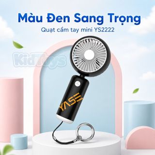 Quạt Mini YS-222 Cầm Tay Cho Bé KidToys - 3 Chế Độ Gió, Nhỏ Gọn Kèm Dây Đeo