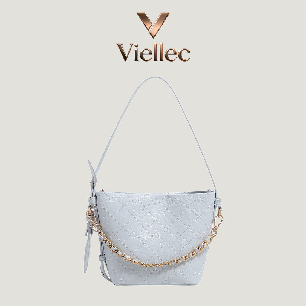 Viellec Cherry Blossom Hồng Tình Yêu Xô Túi 2026 Mùa Xuân Phong Cách Mới Kim Cương Di Động Dây Xích Túi Phù Hợp Với Tất Cả Các Trận Đấu Túi