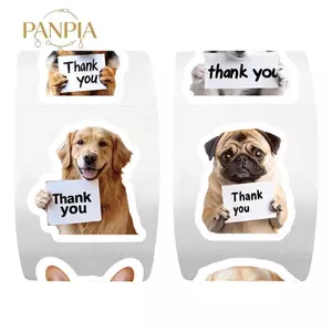 PNPIA- 500 Chiếc Chó Mèo Cảm Ơn Bạn Stiers Cuộn Chó Con Dễ Thương Dính Nhãn Thẻ Để Hỗ Trợ Doanh Nghiệp Nhỏ Của Tôi Phong Bì Con Dấu Ngủ Gói Đồ Thủ Công DIY Trang Trí Cửa Hàng Thú Cưng Bệnh Viện Gree