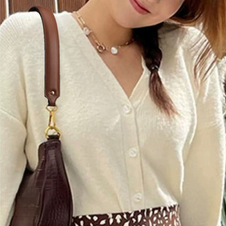 Phong Cách Mới Túi Nách Dây Đeo Ngắn Túi Xách Vai Dây Đeo Rộng Da Đen Dây Đeo Vai Chiều Dài 55 / 66cm