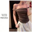 Milyfashion Pure Desire Retro Không Tay Sling Mùa Hè Phong Cách Mới Slim-fit Slimmer Nhìn Nhỏ Ngắn Top ZWLI