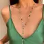 PNPIA- Phong Cách Mỹ Thời Trang Nhiều Màu Sắc Pha Lê Dài Nelace Nữ Gợi Cảm Y Dây Xích Phụ Kiện