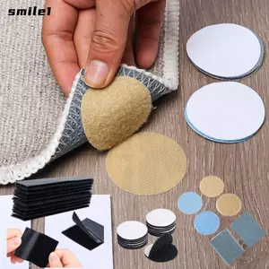 SMILE 5 Cái Móc Và Vòng Băng, Dây buộc ma thuật vô hình chống trượt, Khăn trải bàn bền bỉ Tấm trải giường Nệm tự dính hai mặt Sofa Miếng dán cố định