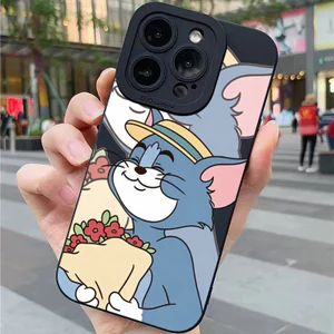 Ốp lưng iPhone họa tiết mèo gửi hoa, ốp bảo vệ camera bằng silicone -iP7/8/X/XS/XR/11/12/13/14/15/16/17/Plus/Air/Pro/Max